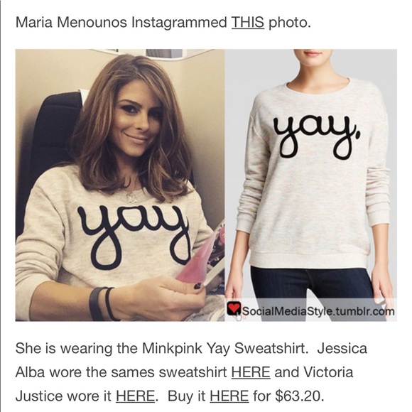 MINKPINK Um Yay Sweatshirt Confetti Gray Medium - Picture 2 of 8